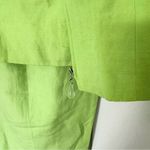 EXPRESS Vintage Lime Green Linen/Silk 3 piece business suit - See details Photo 3