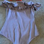 Privacy Please  lilac ruffle trim bodysuit small Photo 4