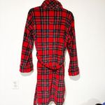 Ralph Lauren Lauren  Red Green Plaid Christmas Belted Fleece Robe Size Medium Photo 4