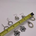 Lot Of 4 Dangle Drop Earrings Pierced Bead / Metal Silver Tone 1 Two Tone Photo 10