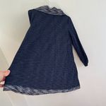 Soft Surroundings Weekending Cowl Neck Pullover Navy Blue 3/4 Roll Tab Sleeve M Photo 9