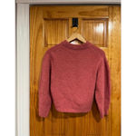 Tibi  Alpaca Wool Cropped Sweater Dusty Rose Knit Made in Peru Size S Photo 3