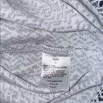 Rafaella  Long Sleeve Women's Boat Neck White Navy Cross Tiles Print Top Size L Photo 6