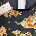 ZARA 8411/154 Fall Black Yellow Peach Floral Romper Asymmetrical Skirt XS Photo 7