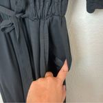 Venus Black Wide Leg Jumpsuit Button Up Front Size 10 Photo 6