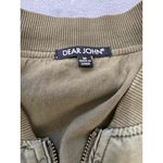 Dear John Olive Green Zippered Front Ribbed Cuffs Casual Bomber Jacket Medium Photo 4