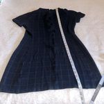 Theory  Dolman Shift‎ Short Sleeve Windowpane Knit Dress Size M Photo 3