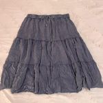 Mlle Gabrielle Blue Tiered Midi Skirt Size XL Photo 0