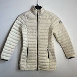 Ralph Lauren LAUREN Jacket Womens XS Puffer Front Full Zip Mock Neck - Cream Photo 0