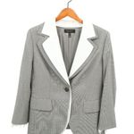 Escada Black White Lace Cuff Layered Look Blazer Jacket 42 Size L Photo 0