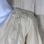 Free People Cotton Denim Wrap Shirt – Cream Long Sleeve Blouse – S - MSRP $128 Photo 3