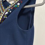 Tory Burch 💙💖  Sophia Navy Blue Embroidered Shift Dress Photo 5