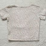 Brandy Melville pink floral crop top Photo 4