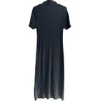 STAUD Lilou Black Ribbed Knit Dress Mock Neck Short Sleeve Womens Size Large NWT Photo 1