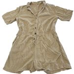 Faherty Romper Womens X Large Brown Arlie Button Up Collared Linen Blend Photo 1