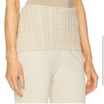 We Wore What Elevated REVOLVE Cable Knit Rolled Pant TAUPE Stretch Flare Boot NWT $128 Photo 4