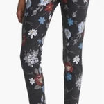 Current/Elliott  Black Floral Skinny Stiletto Ankle Jeans Low Rise Size 24 XS Photo 0
