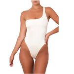 Sommer Stella Shoulder One Piece Reversible Swimsuit Avorio Ivory White XS NWT Photo 8
