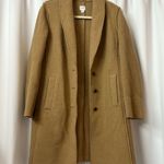 J.Crew Factory Beige Tan Button Up Winter Wool Coat Size 6 Small Peacoat Photo 2