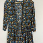 ASOS  Patterned Dress Blue Long‎ Sleeves Detailed Print Photo 7