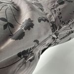 41 Hawthorn Floral Wrap Dress Satin Short Sleeve Gray Black Size MP NWT Photo 7