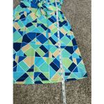J. McLaughlin  Dolly Catalina Cloth Sleeveless Dress Belted Green/Blue Print XS Photo 9