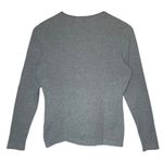 Harcour Equestrian Fitted Long Sleeve Textured Top Gray size Large Photo 3