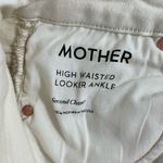 MOTHER High Waisted Looker Ankle Jeans Second Chance Antique White Sz 27 Skinny Photo 7