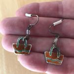 Beach Bag Earrings Retro Beach Ocean Cruise Island Photo 1