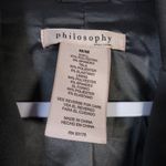 Philosophy  Women's Long Sleeve Faux Leather Zip Up Moto Jacket Charcoal Gray M Photo 5