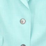 Akris  Cashmere Silk Aqua Blue Button Front Blazer Jacket 12 Photo 2