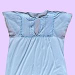Vintage 90s JCPenney Sleepwear Baby Blue Long Slip Nightgown 🔥 Size M Photo 2