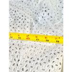 J. Crew White Cotton Eyelet Back V Neck Puff Sleeve Sz 8 Photo 3