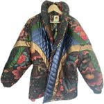 Farm Rio New Banana Leaf Reversible Puffer Jacket Oversized Sz M Photo 0
