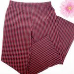 Alembika Dynamite Days Dynamo Flare Leg Cropped Pants Brick Red Black Polka Dot Size 8 Photo 4
