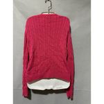 Brooks Brothers  346 Pink Cable Knit 100% Mercerized Cotton Sweater Womens Large Photo 5