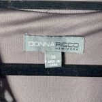 Donna Ricco NEW Donna Ricco Dress Womens Metallic 14 Twist Front Midi Party Cocktail Photo 2