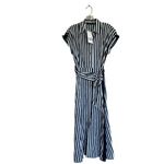 ZARA NWT STRIPED LINEN/COTTON BLEND MIDI SHIRTDRESS Bloggers Fave Photo 5