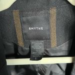 Smythe Peaked Lapel Blazer 100% Wool Jacket Black Mustard Stripe size 6 Photo 8
