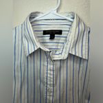 Banana Republic  Y2K Women’s Cotton Striped Button-Down Riley Shirt Size‎ 2 Photo 2