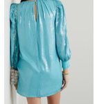 Alice + Olivia  Paulette Sequin Blue Tulle Mini Party Cocktail Dress Size M Photo 2