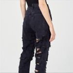 AGOLDE + Free People Criss Cross Straight Asymmetrical Distressed Jeans Photo 3