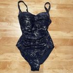 Niptuck Swim Garden Line Foil Joanne Tummy Control One Piece Swimsuit Women’s 4 Blue Photo 2