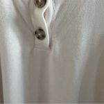 Knox Rose  Cream Boho Button Lace Sweatshirt Long Sleeve Medium Photo 3