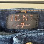 7 For All Mankind Jen7 Ankle Skinny Jeans raw hem dark Wash zip button pockets 4 Photo 8
