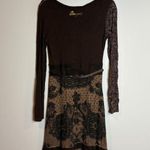 Desigual  Y2K brown patterned long sleeve dress Photo 4
