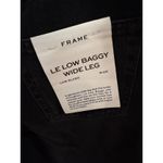 Frame Le Low Baggy Wide Leg Jeans Black Size 27 Photo 3