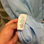 Pinkblush Light Blue Solid Off Shoulder Fitted Dress Photo 7