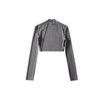 Aritzia Dark grey cropped cardigan shawl long sleeve small coat top Photo 2