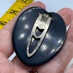 Vintage Bakelite heart shaped dress fur clip Black Photo 1
